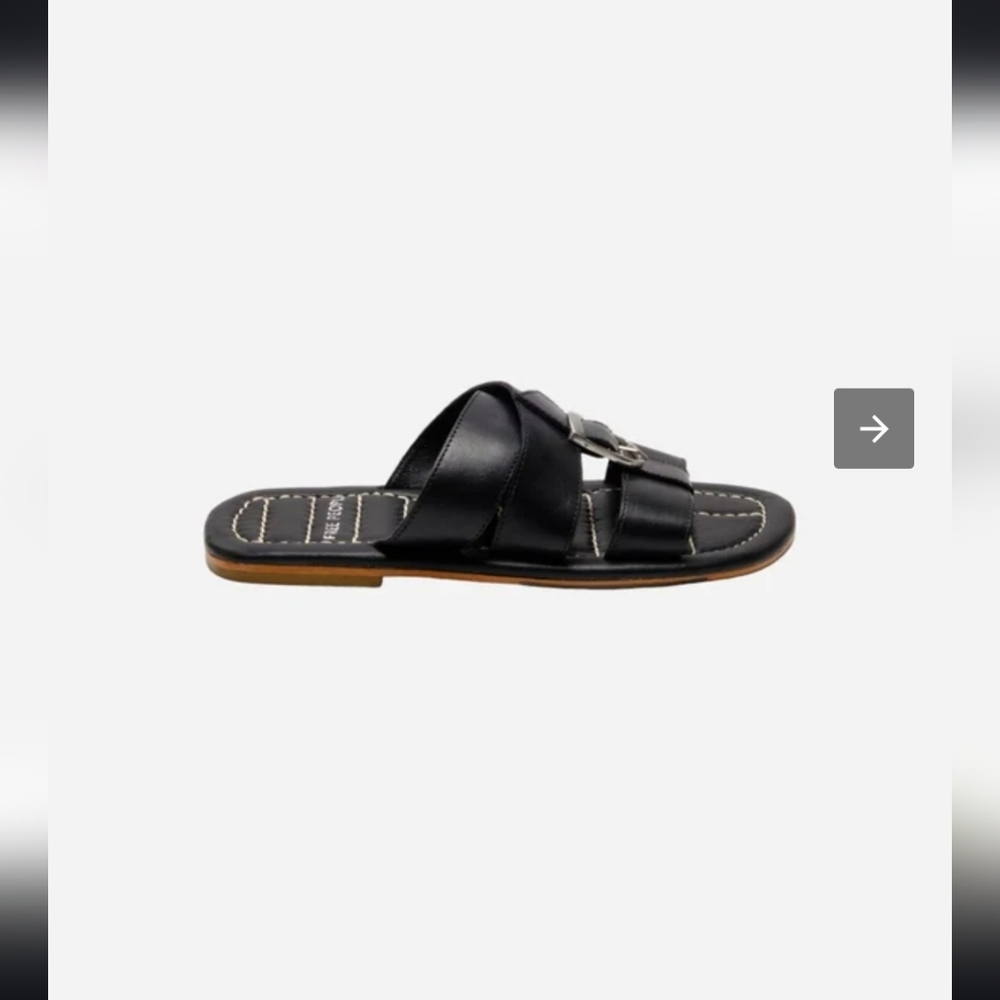 NEW! Free People, Sloan Buckle Sandal, Black,Size 7.5 - NIB! - Picture 4 of 15